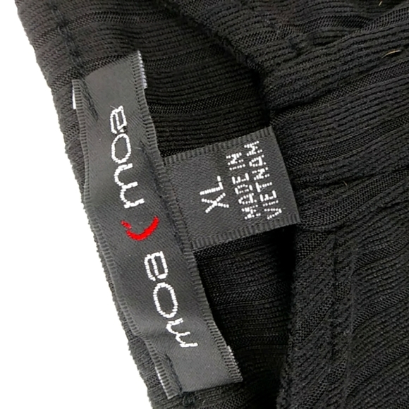NWOT Moa Moa Ribbed Black Cup Crop Top XL - Picture 4 of 6